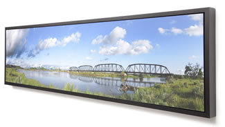 Panorama in a matte black metal frame